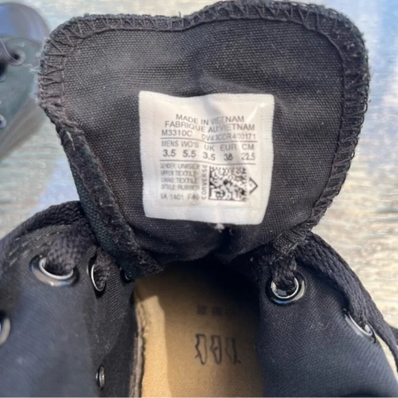 Converse All Star Chuck Taylor Black High Top Sneakers Unisex - Picture 9 of 12